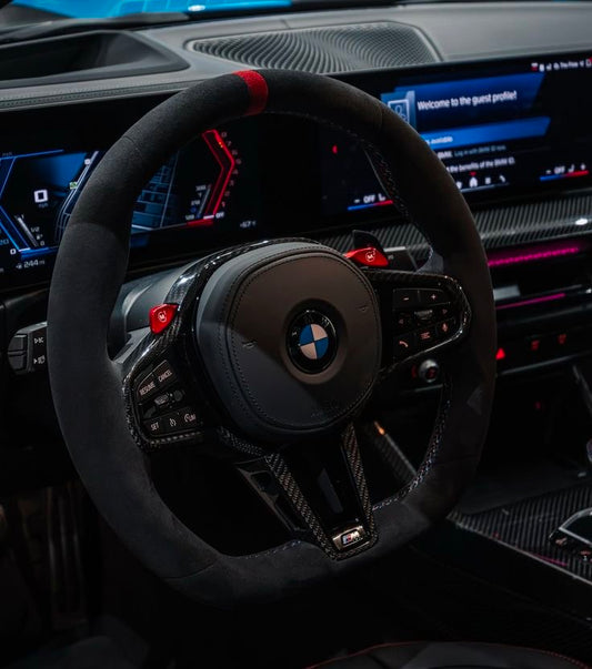 Sport Suede Steering Wheel Cover for BMW M – Premium Grip