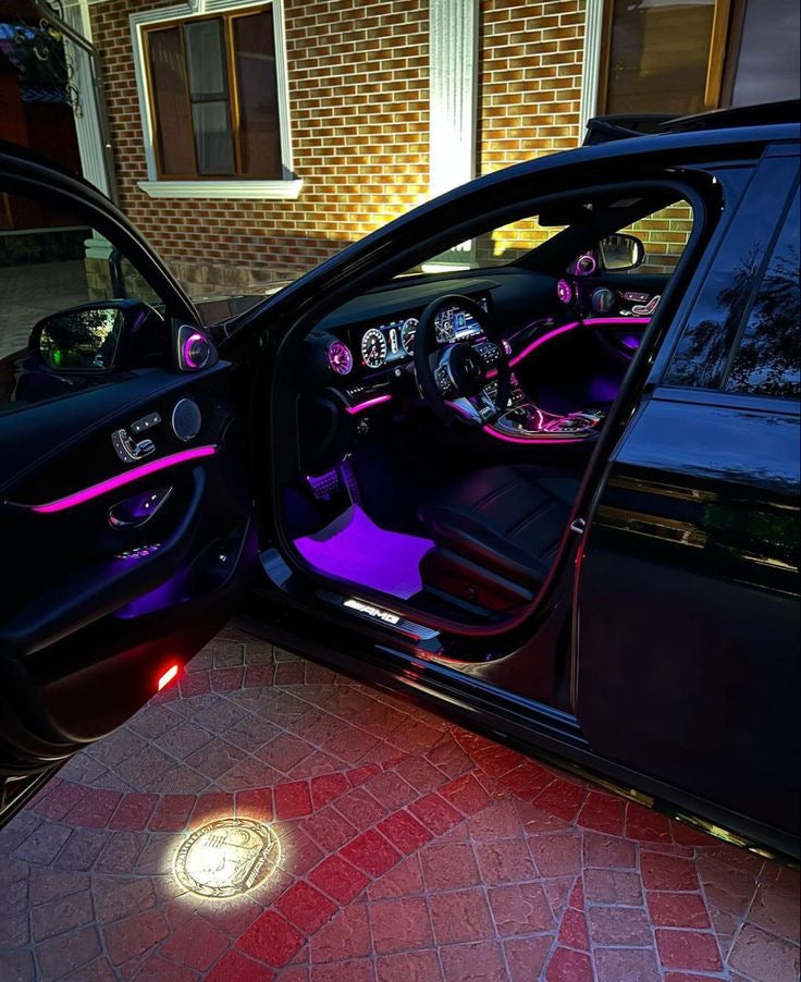 RGB LED Ambiente Osvětlení Auta - 110cm, Ovládání přes APLIKACI, Dekorace Interiéru